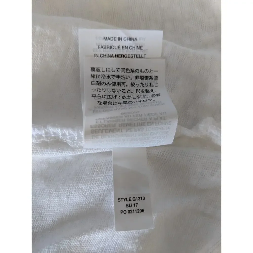 J Crew Linen Pom-Pom Tank Top Sleeveless Size M NWOT